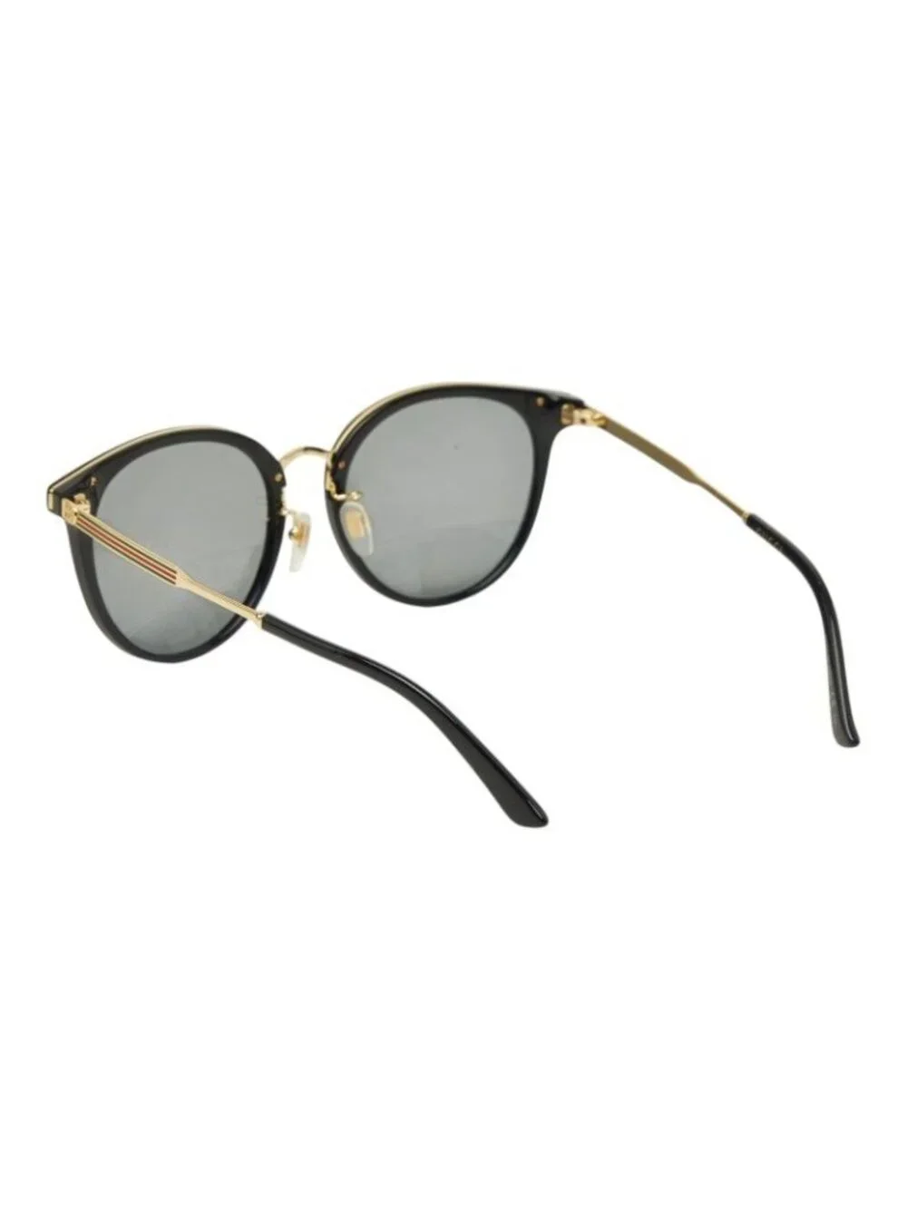 Gucci Interlocking Sunglasses Black Gold Acetate Eyewear